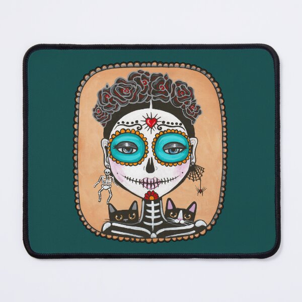Item preview, Day of the Dead Girl with Cats designed and sold by KilkennyCat Art.