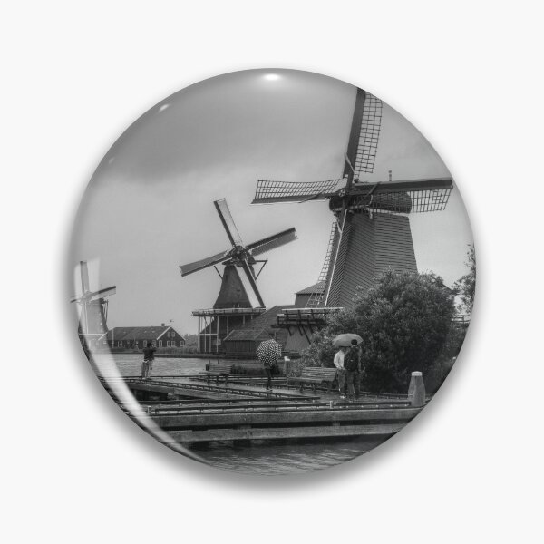 Item preview, Windmills on the River Zaan B&W designed and sold by tomg.
