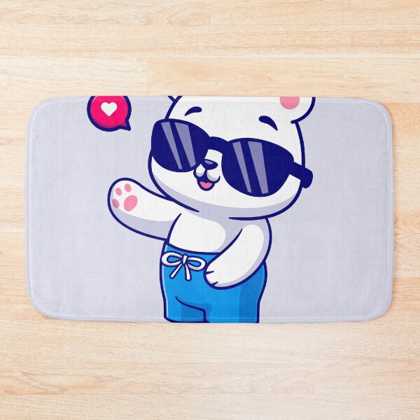 Item preview, Cute Polar Bear Summer Greeting designed and sold by hjian8219.