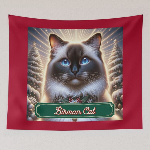 Item preview, Christmas Birman Cat In Winter designed and sold by ZenEverAI.