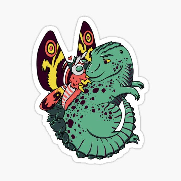 Mothra and Godzilla Sticker