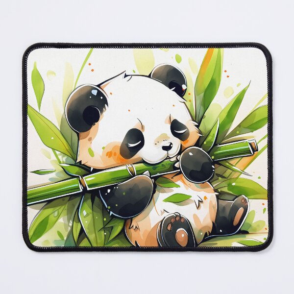 Item preview, Adorable Kawaii Cute Baby Panda Eating Bamboo designed and sold by CGSGraphics.