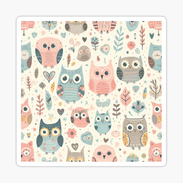 Item preview, Whimsical Owls designed and sold by purplesensation.