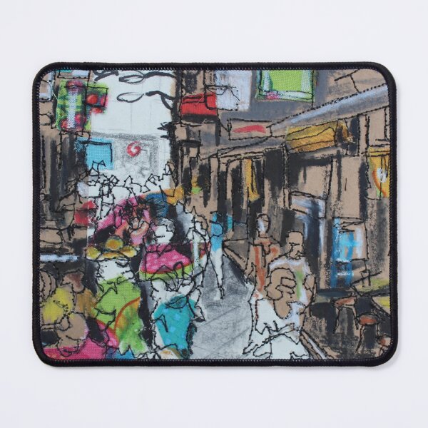 Item preview, Laneway Lunchers Melbourne Thread Sketch designed and sold by JulietDCollins.