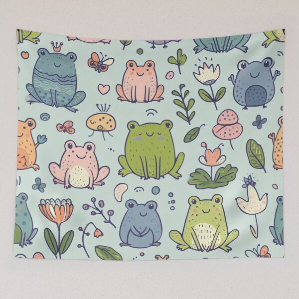 Item preview, Cute Frog Pattern designed and sold by purplesensation.