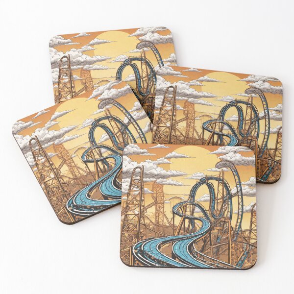 Item preview, For the Love of Roller Coasters - Scary Roller Coaster Tracks and Clouds - Roller Coaster to Nowhere designed and sold by Butler in the Home.