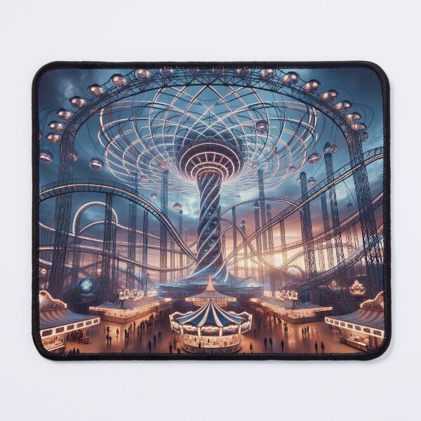 Item preview, Illuminated Amusement Park with Celestial Coasters designed and sold by Newpixelland.