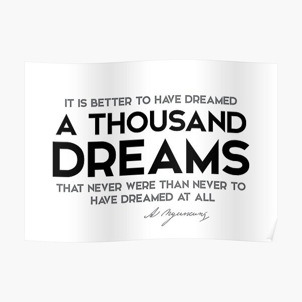 dreamed a thousand dreams - alexander pushkin Poster
