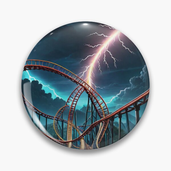 Item preview, For the Love of Roller Coasters - Scary Roller Coaster Tracks and Lightning - Roller Coaster to Nowhere designed and sold by Butler in the Home.