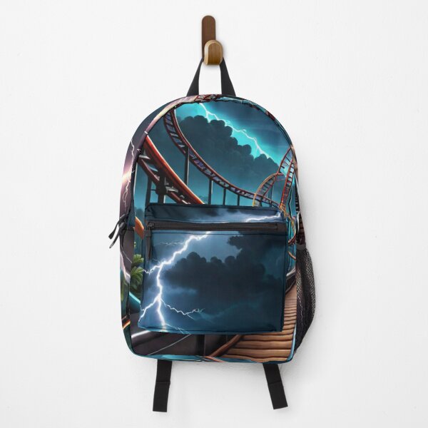 Item preview, For the Love of Roller Coasters - Scary Roller Coaster Tracks and Lightning - Roller Coaster to Nowhere designed and sold by Butler in the Home.