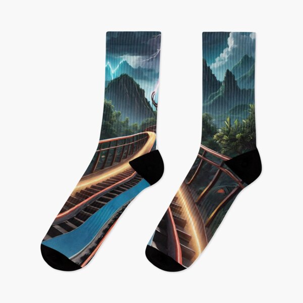 Item preview, For the Love of Roller Coasters - Scary Roller Coaster Tracks and Lightning - Roller Coaster to Nowhere designed and sold by Butler in the Home.