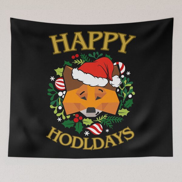 Item preview, Happy Hodldays - MetaMask Logo designed and sold by GetCryptoSwag.