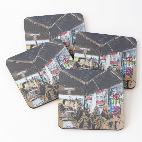 Item preview, Coffee on Degraves Melbourne Thread Sketch designed and sold by JulietDCollins.