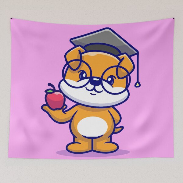 Item preview,  Dog Graduate with Apple designed and sold by hjian8219.