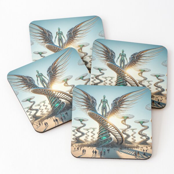 Item preview, Ethereal Winged Guardian - Futuristic Fantasy  designed and sold by Newpixelland.