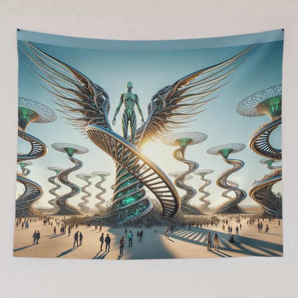 Item preview, Ethereal Winged Guardian - Futuristic Fantasy  designed and sold by Newpixelland.