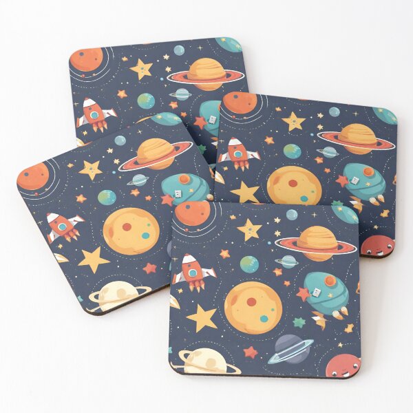 Item preview, Kids Space Art with Planets Rockets Spaceship Stars Artwork Illustration For Children and Parents designed and sold by 519xdesign.