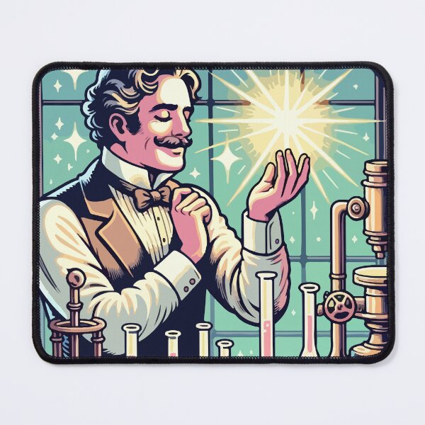 Item preview, Elegant Victorian Scientist in Starlit Laboratory designed and sold by OniumEth.