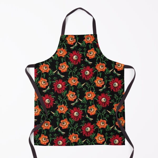 Item preview, Haunted flowers ,Haunted ,midnight garden ,Ghost ,dragonfly , black ,eyes ,flowers ,botanical ,autumn ,dark ,Halloween, spooky ,happy Halloween, scary ,forest designed and sold by letsgow8th.