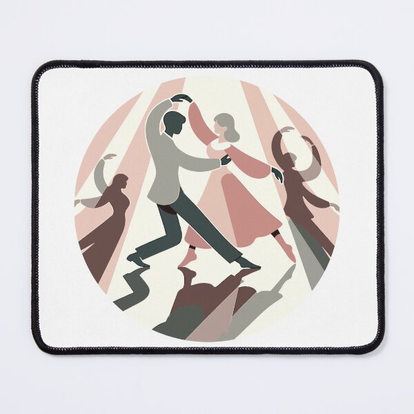 Item preview, Elegant Waltzing Couple Amidst Silhouette Dancers designed and sold by OniumEth.