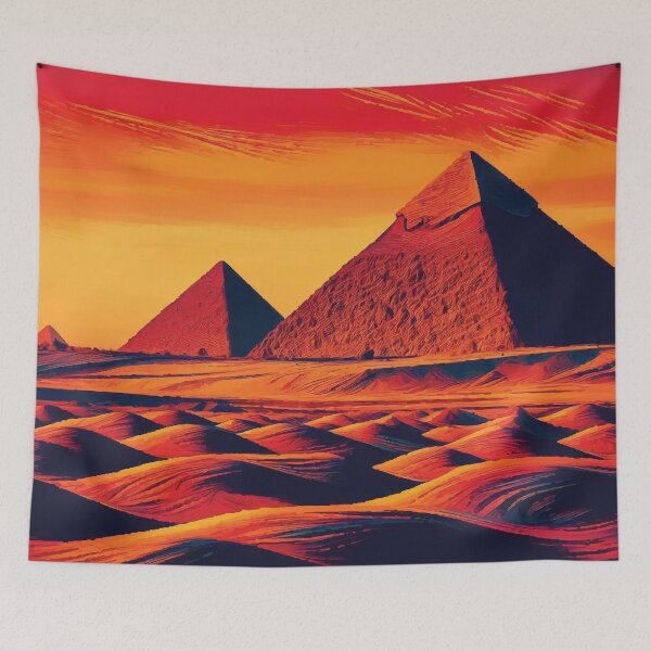 Item preview, The Pyramids at Giza at Sunset designed and sold by badguyduh.