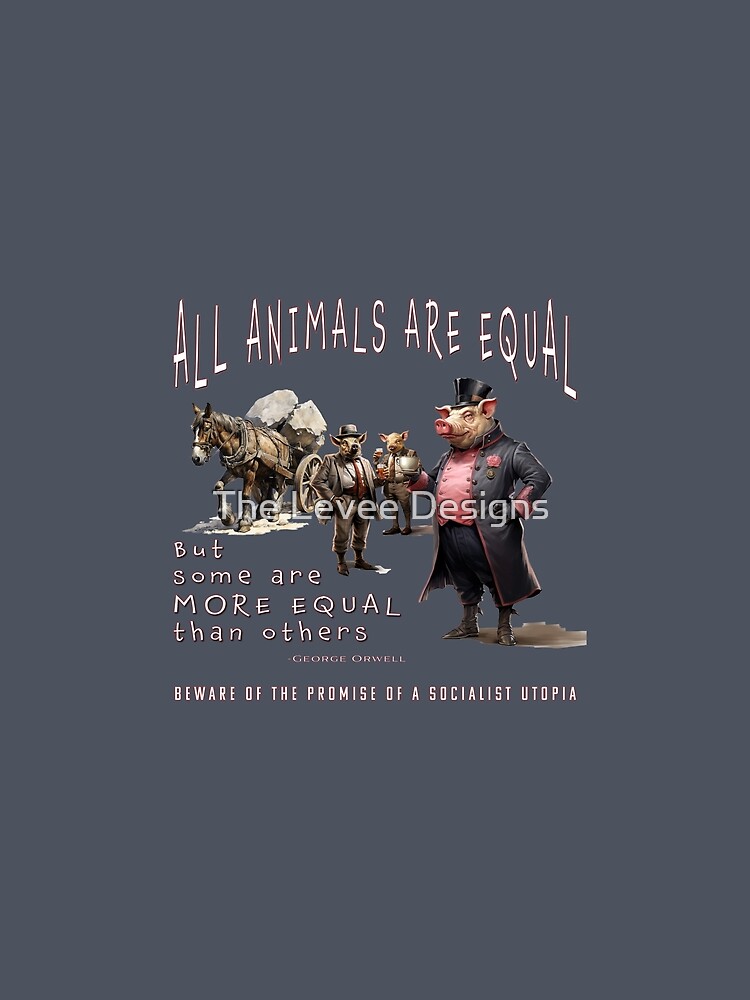 Thumbnail 5 of 5, Graphic T-Shirt, All Animals are Equal: Napoleon and Boxer designed and sold by omahacheeks.