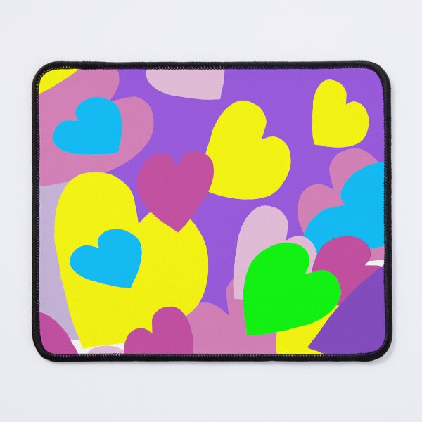 Item preview, Hand-drawn Colorful Pink, Yellow, Purple, Green and Blue Hearts designed and sold by Victoria Rose.