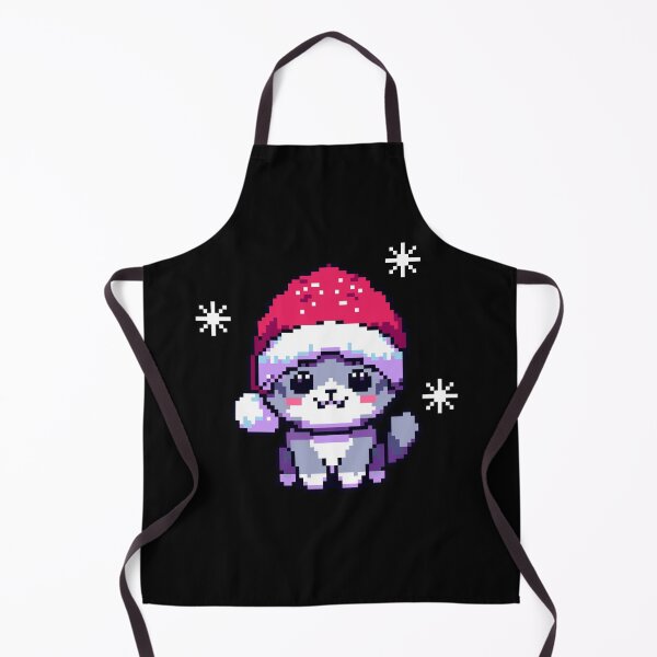 Item preview, Pixel art style cute cat in Santa Claus hat. designed and sold by MojaDoodles.