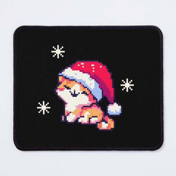 Item preview, Pixel art style cute cat in Santa Claus hat. designed and sold by MojaDoodles.