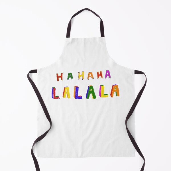 Item preview, HAHAHA LALALA Text Design White Background by ZeesDesign on Redbubble designed and sold by ZEESDESIGN.