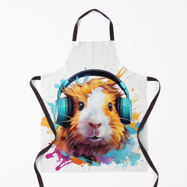 Item preview, Watercolor Headphones Funny Guinea Pig designed and sold by ArtFromBeyond.