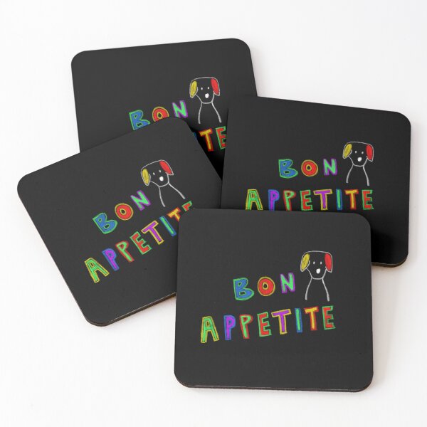 Item preview, Bon appetite Text Design by ZeesDesign on Redbubble designed and sold by ZEESDESIGN.