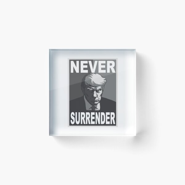 Item preview, never surrender trump mugshot  designed and sold by magakatana.