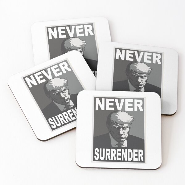 Item preview, never surrender trump mugshot  designed and sold by magakatana.