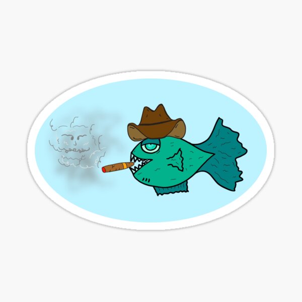 Fish wearing glasses and smoking cigar, File name: 08_06_01…