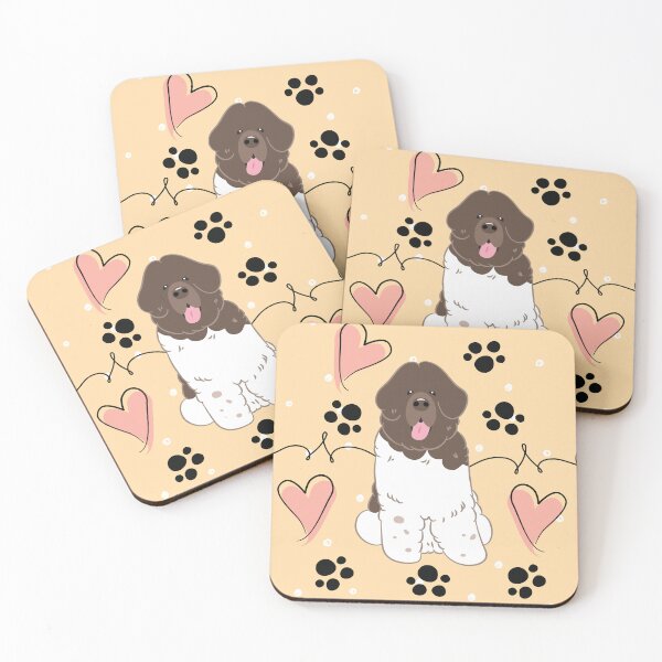 Item preview, LOVE Brown White Newfie Newfoundland Dog 1 designed and sold by Lulupainting.
