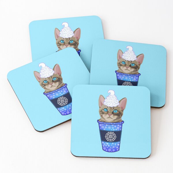 Item preview, Christmas Snowflake Brown Tabby Cat Coffee designed and sold by Deborah Camp.