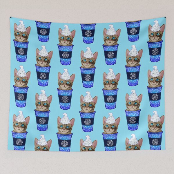 Item preview, Christmas Snowflake Brown Tabby Cat Coffee designed and sold by Deborah Camp.