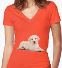 Puppy! Women's Fitted V-Neck T-Shirt
