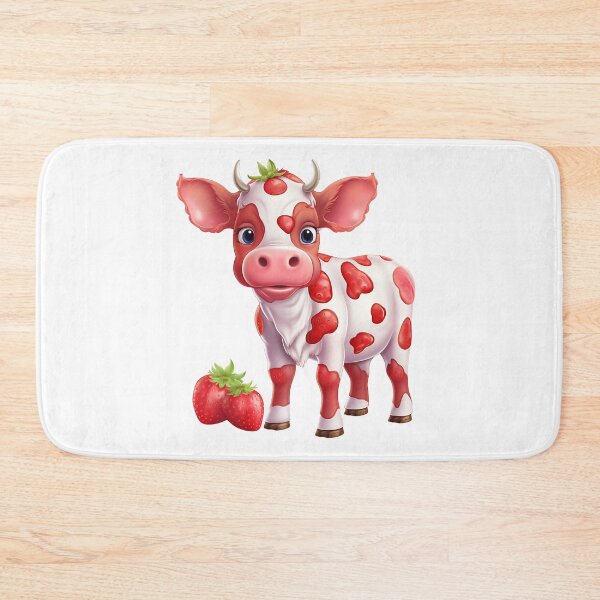 Item preview, Cute Strawberry Cow, Strawberries around designed and sold by WickedFairySt.