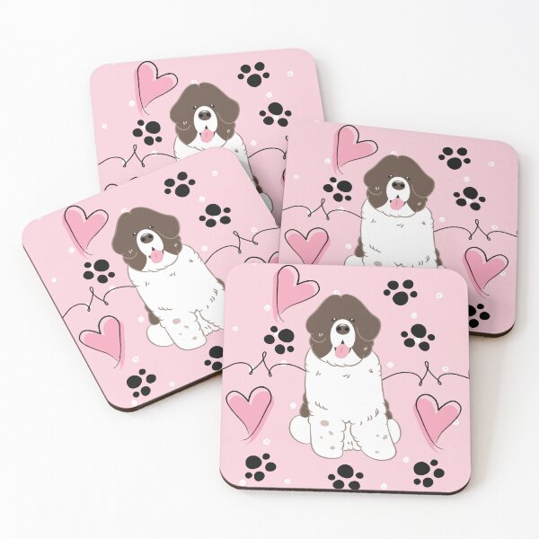 Item preview, LOVE Brown White Newfie Newfoundland Dog 3 designed and sold by Lulupainting.