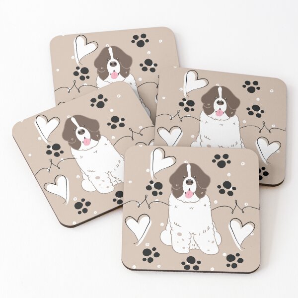 Item preview, LOVE Brown White Newfie Newfoundland Dog 2 designed and sold by Lulupainting.