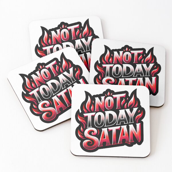 Item preview, Not Today Satan in Flames designed and sold by CircaSassy.