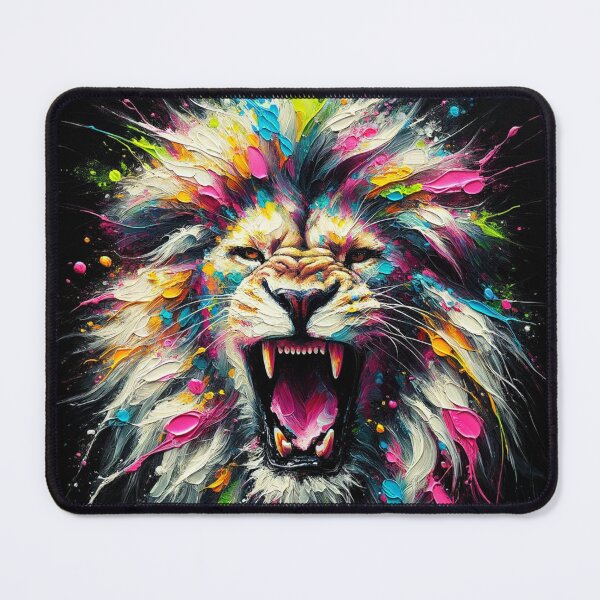 Item preview, Lion's Roar: Stunning Illustration on Black Background designed and sold by LIAMRIVIERART.