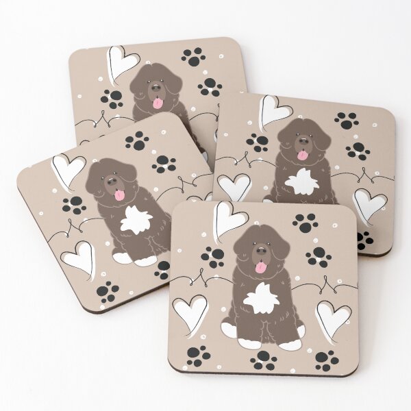 Item preview, LOVE Brown White Newfie Newfoundland Dog 5 designed and sold by Lulupainting.