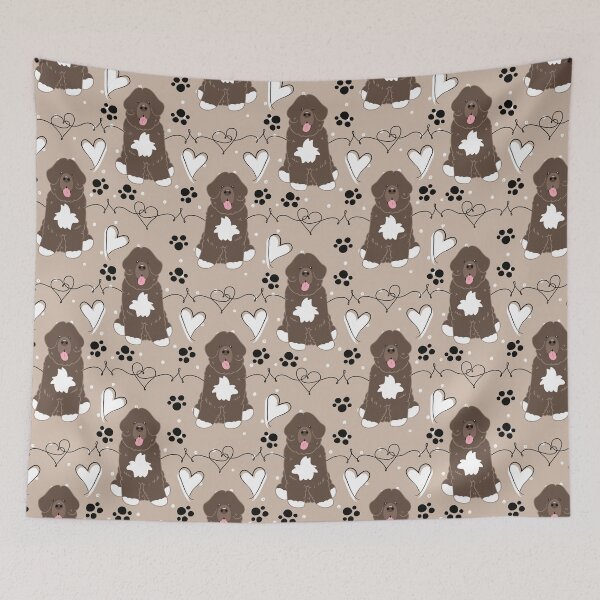 Item preview, LOVE Brown White Newfie Newfoundland Dog 5 designed and sold by Lulupainting.