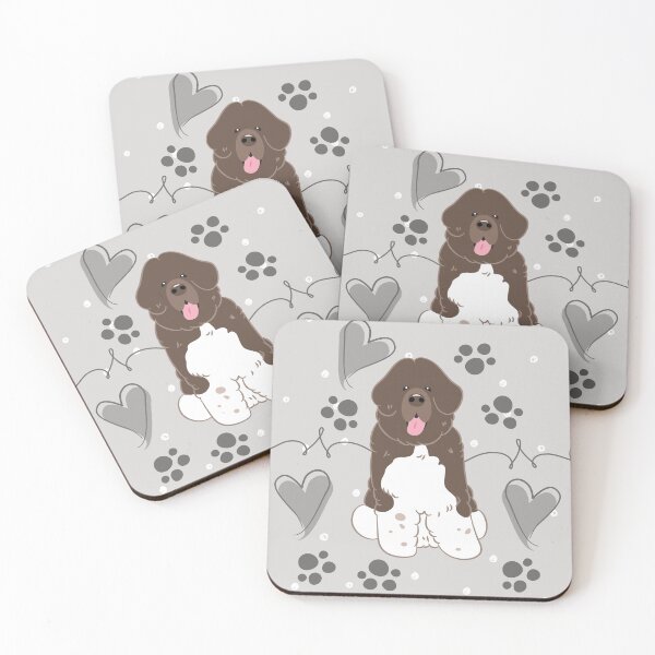 Item preview, LOVE Brown White Newfie Newfoundland Dog 6 designed and sold by Lulupainting.