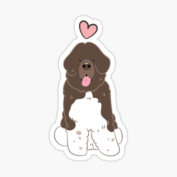 Item preview, LOVE Brown White Newfie Newfoundland Dog 6 designed and sold by Lulupainting.