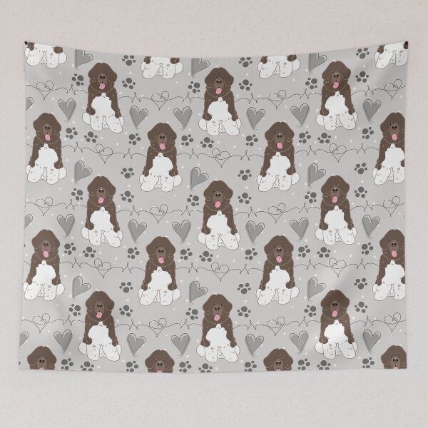 Item preview, LOVE Brown White Newfie Newfoundland Dog 6 designed and sold by Lulupainting.