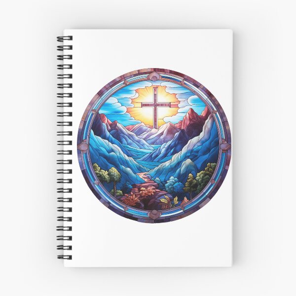 Item preview, Cross with mountains stained glass designed and sold by Seelenretter.